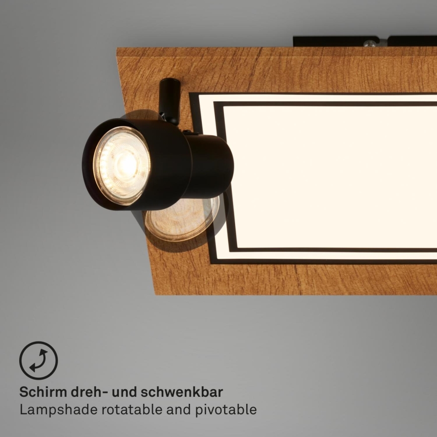 Brilo - LED-kattovalaisin LED/12W/230V + 2xGU10/9W 3000K