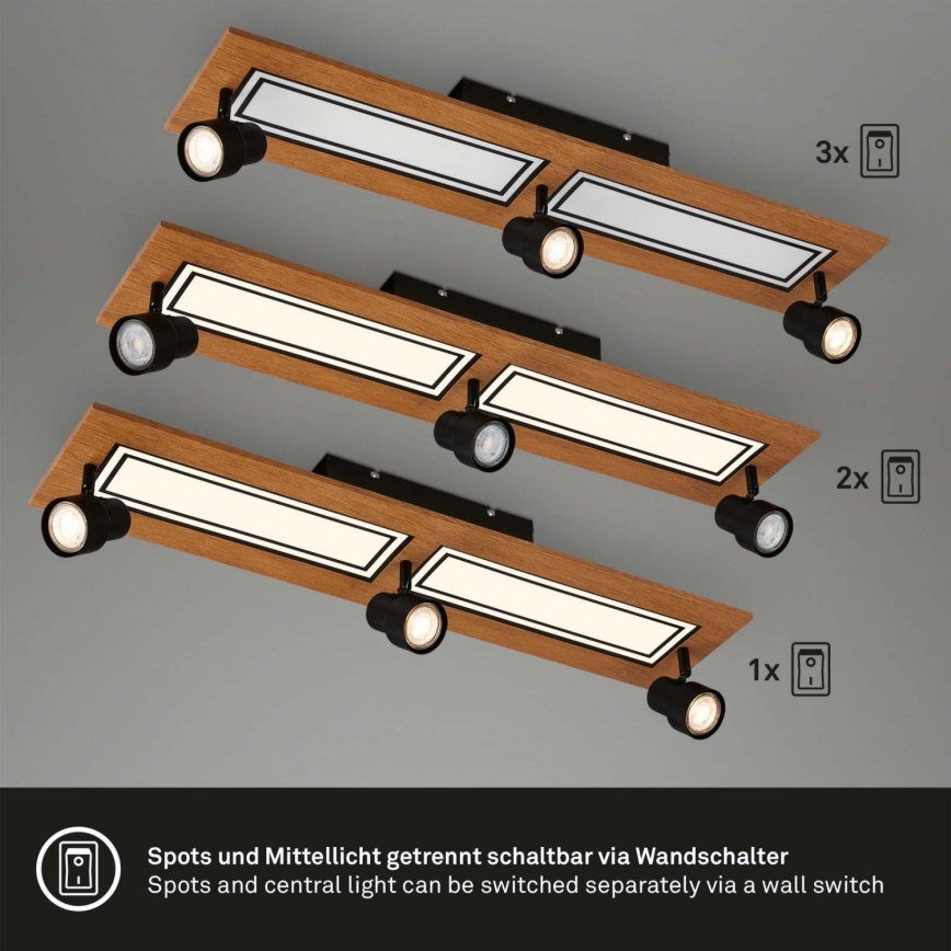 Brilo - LED-kattovalaisin LED/24W/230V + 3xGU10/9W 3000K