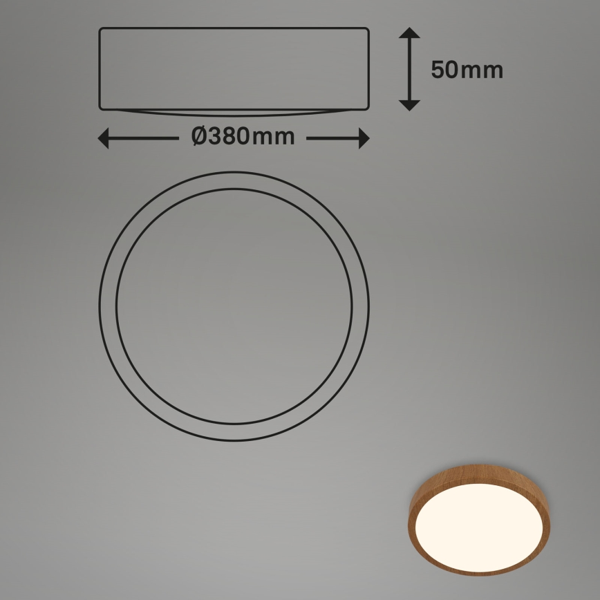 Brilo - LED-kattovalaisin RUNA LED/24W/230V
