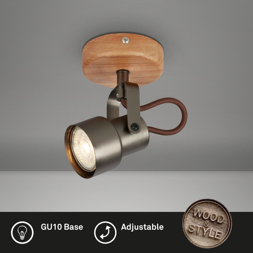 Brilo - LED-kohdevalaisin TAHUN 1xGU10/5W/230V ruskea