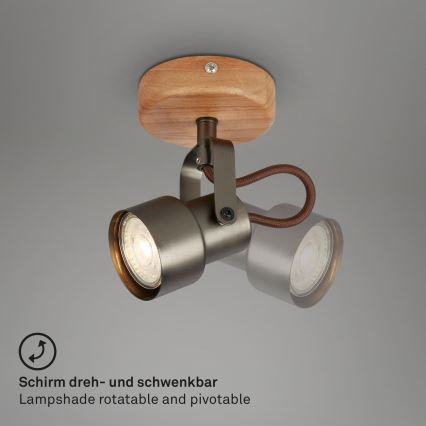 Brilo - LED-kohdevalaisin TAHUN 1xGU10/5W/230V ruskea