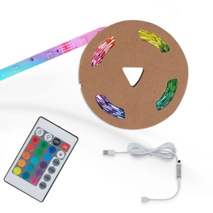 Brilo - LED RGB Himmennettävä nauha 6,6m LED/6W/USB + kauko-ohjaus