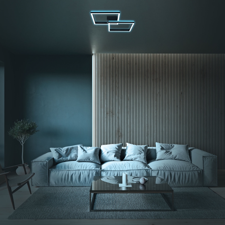 Brilo - LED RGBW Himmennettävä kiinteä kattokruunu FRAME 2xLED/17W/230V 2700-6500K + kauko-ohjaus
