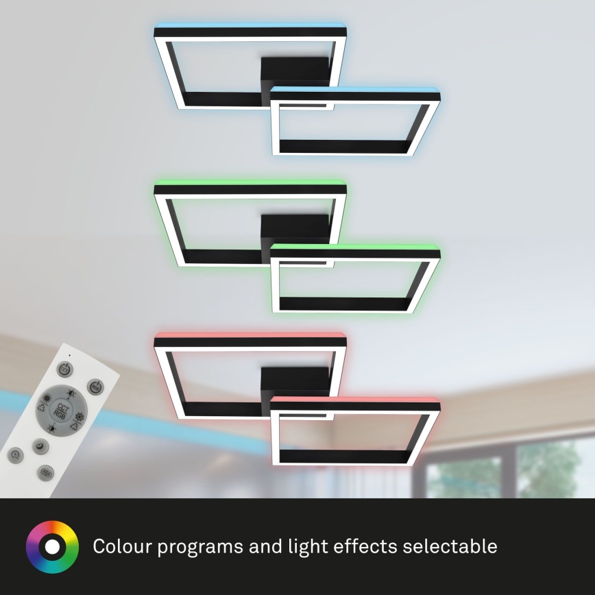 Brilo - LED RGBW Himmennettävä kiinteä kattokruunu FRAME 2xLED/17W/230V 2700-6500K + kauko-ohjaus