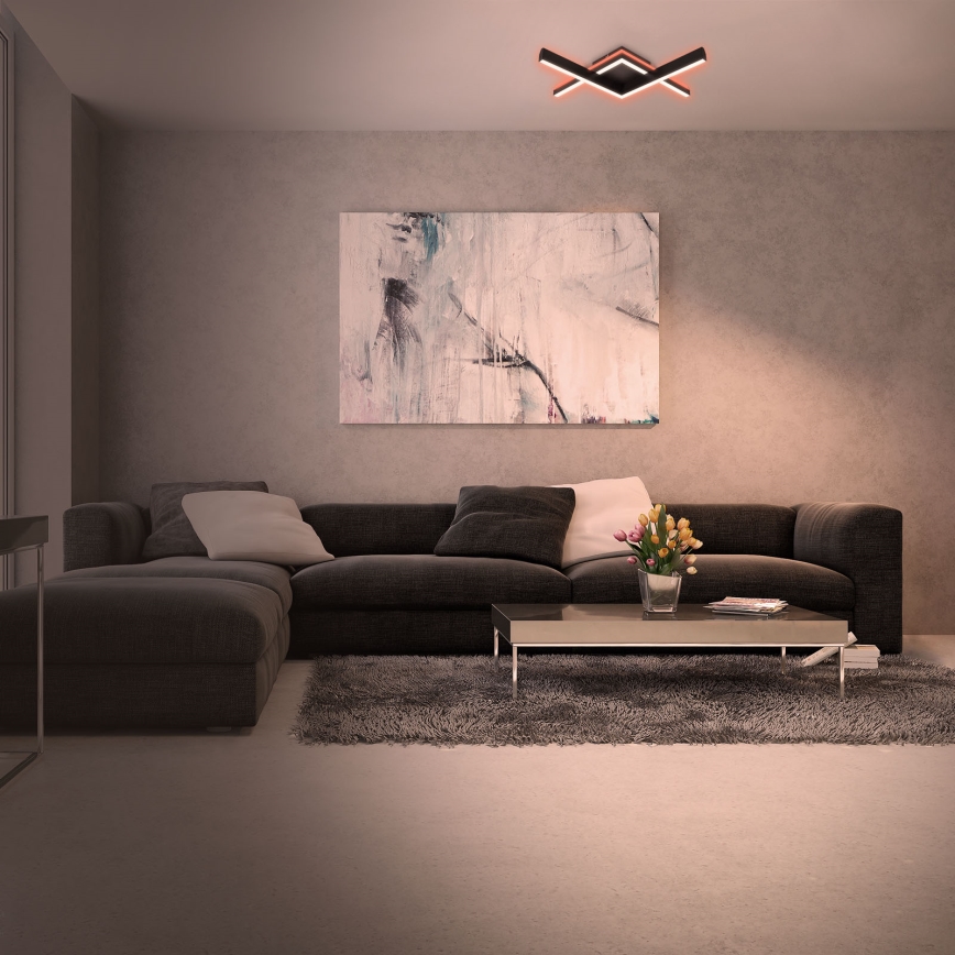 Brilo - LED RGBW Himmennettävä kiinteä kattokruunu FRAME 2xLED/9W/230V 2700-6500K + kauko-ohjaus
