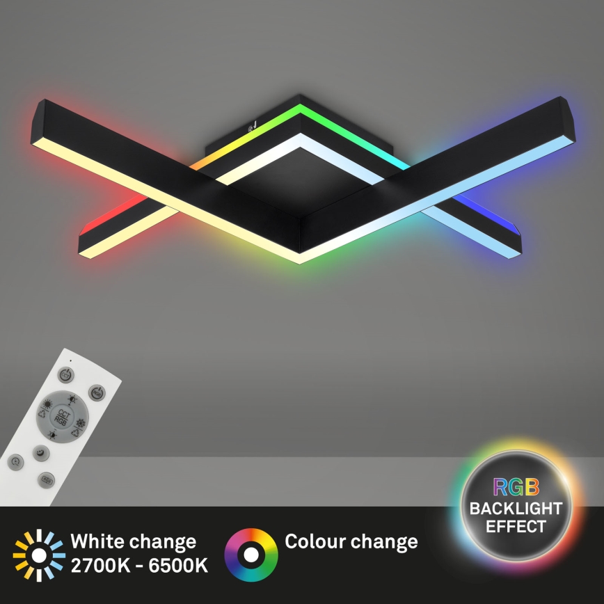 Brilo - LED RGBW Himmennettävä kiinteä kattokruunu FRAME 2xLED/9W/230V 2700-6500K + kauko-ohjaus