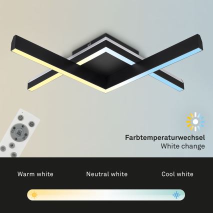 Brilo - LED RGBW Himmennettävä kiinteä kattokruunu FRAME 2xLED/9W/230V 2700-6500K + kauko-ohjaus