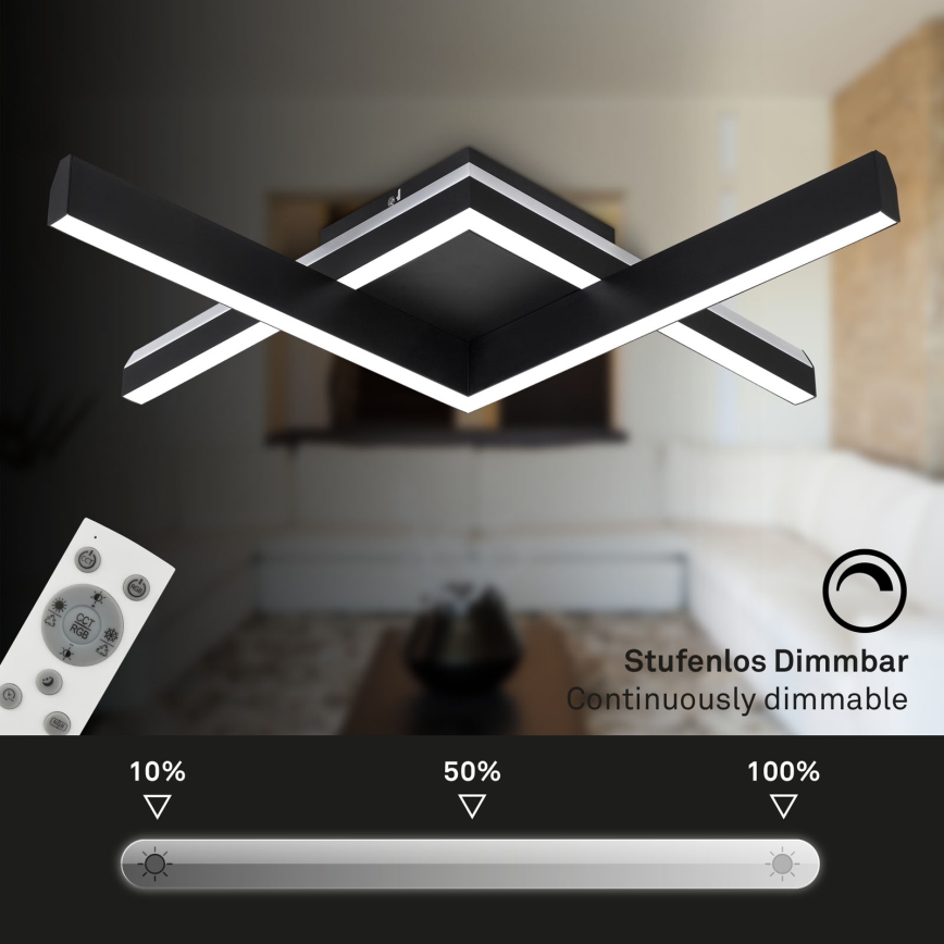 Brilo - LED RGBW Himmennettävä kiinteä kattokruunu FRAME 2xLED/9W/230V 2700-6500K + kauko-ohjaus