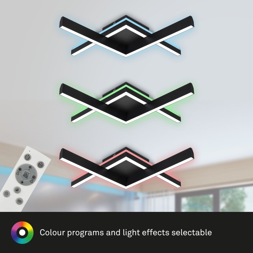 Brilo - LED RGBW Himmennettävä kiinteä kattokruunu FRAME 2xLED/9W/230V 2700-6500K + kauko-ohjaus