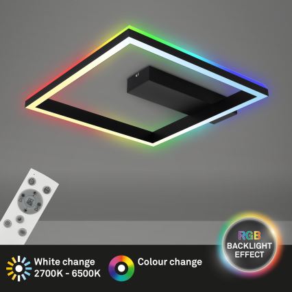 Brilo - LED RGBW Himmennettävä kiinteä kattokruunu FRAME LED/18W/230V 2700-6500K + kauko-ohjaus