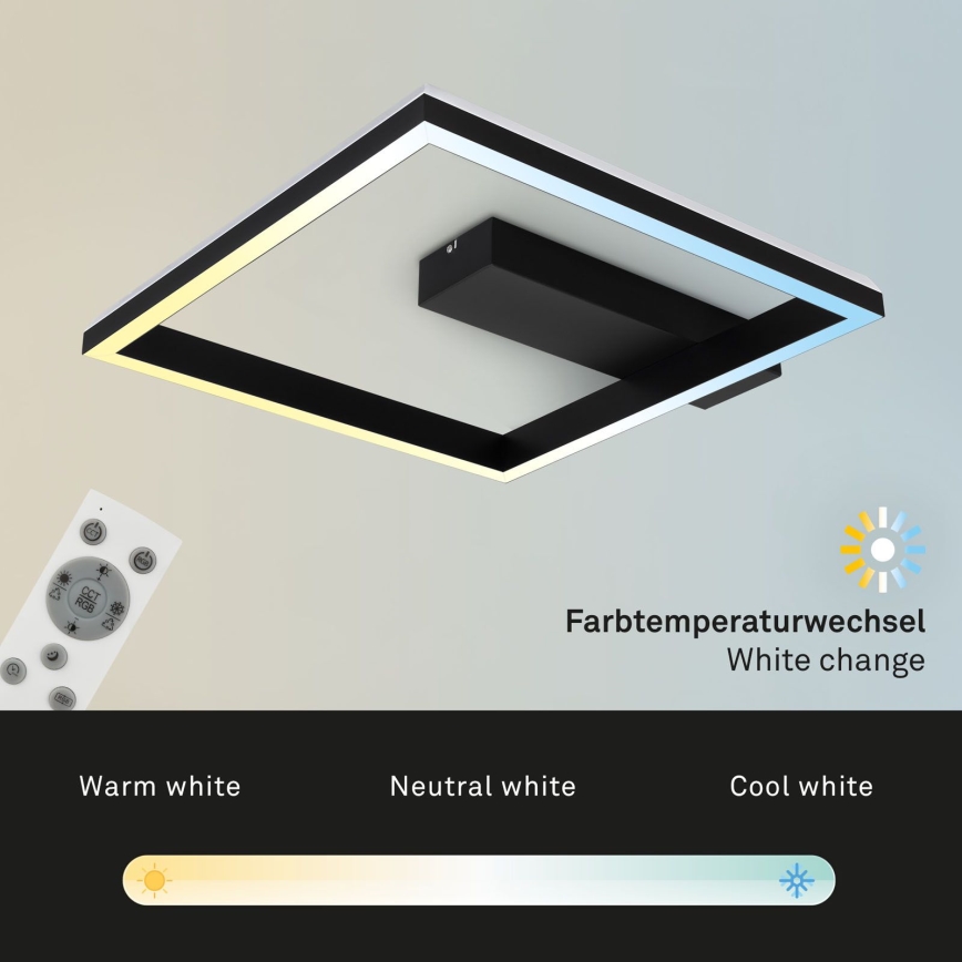 Brilo - LED RGBW Himmennettävä kiinteä kattokruunu FRAME LED/18W/230V 2700-6500K + kauko-ohjaus