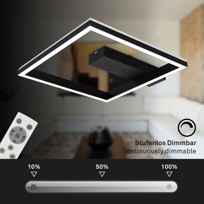 Brilo - LED RGBW Himmennettävä kiinteä kattokruunu FRAME LED/18W/230V 2700-6500K + kauko-ohjaus