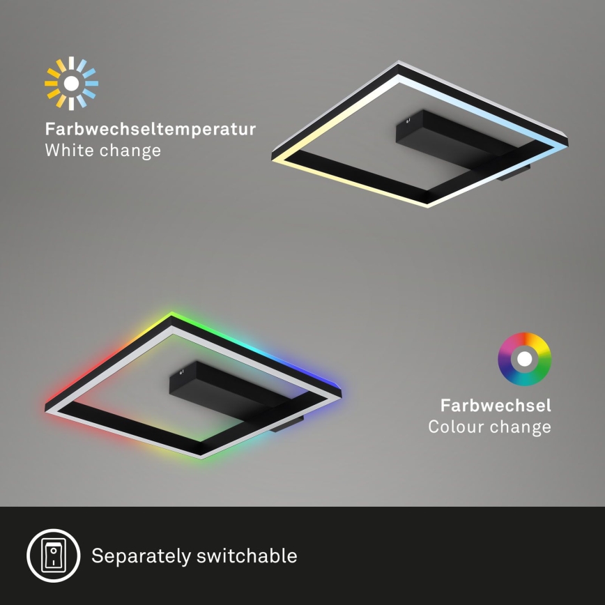 Brilo - LED RGBW Himmennettävä kiinteä kattokruunu FRAME LED/18W/230V 2700-6500K + kauko-ohjaus