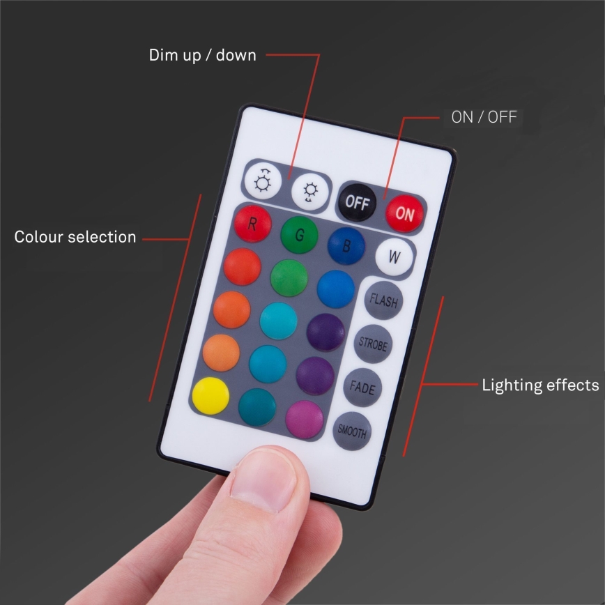 Brilo - LED RGBW Himmennettävä nauha 6,5m LED/18W/230V Wi-Fi Tuya + kauko-ohjaus