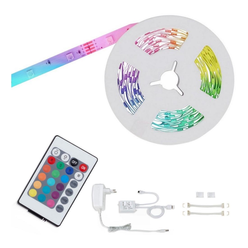 Brilo - LED RGBW Himmennettävä nauha 6,5m LED/22W/230V + kauko-ohjaus