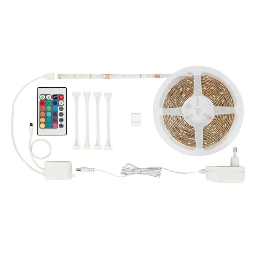 Brilo - LED RGBW Himmennettävä nauha 6,5m LED/22W/230V + kauko-ohjaus