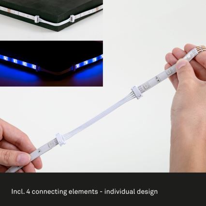 Brilo - LED RGBW Himmennettävä nauha 6,5m LED/24W/230V + kauko-ohjaus