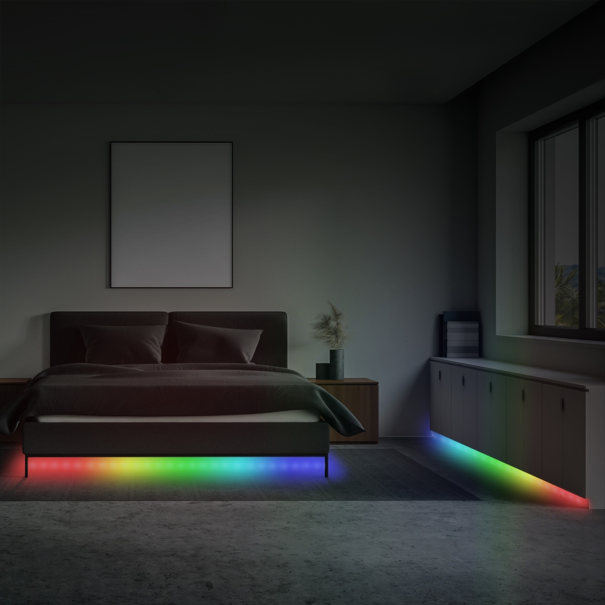 Brilo - LED RGBW Himmennettävä nauha MUSIC 6,65m LED/18W/230V Wi-Fi Tuya + kauko-ohjaus