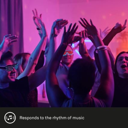Brilo - LED RGBW Himmennettävä nauha MUSIC 6,65m LED/18W/230V Wi-Fi Tuya + kauko-ohjaus