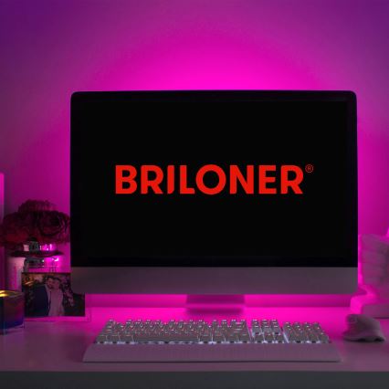 Brilo - LED RGBW Himmennettävä nauha MUSIC 6,6m LED/7,5W/USB Wi-Fi Tuya