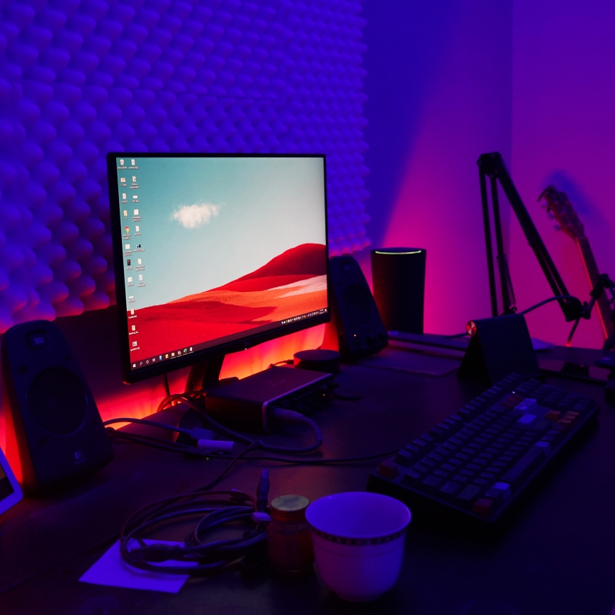 Brilo - LED RGBW Himmennettävä nauha MUSIC 6,6m LED/7,5W/USB Wi-Fi Tuya