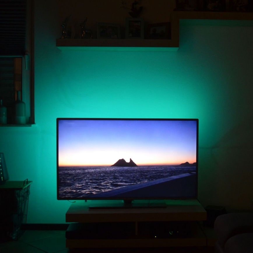 Brilo - LED RGBW Himmennettävä nauha halkaisija TV 3m LED/2,5W/USB + kauko-ohjaus