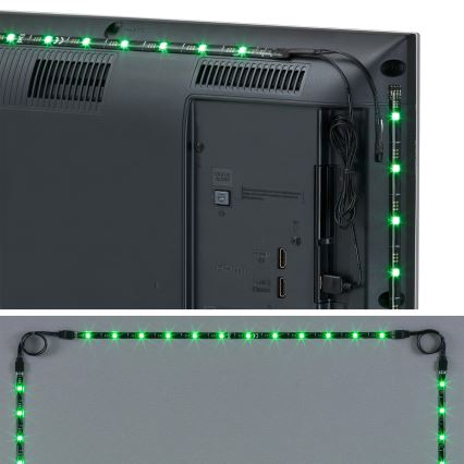 Brilo - LED RGBW Himmennettävä nauha halkaisija TV 3m LED/2,5W/USB + kauko-ohjaus