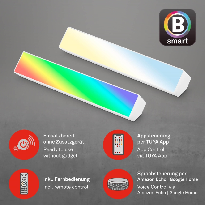 Brilo - LED RGBW Himmennettävä pöytävalaisin LED/9W/230V 3000-6500K Wi-Fi Tuya + kauko-ohjaus