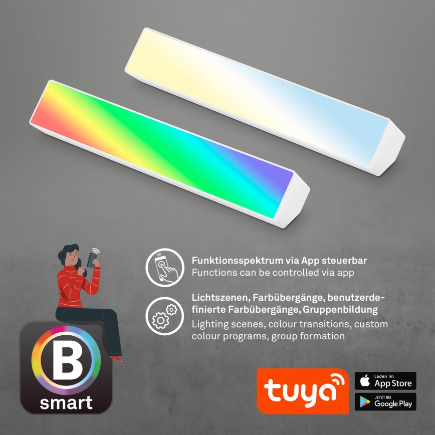 Brilo - LED RGBW Himmennettävä pöytävalaisin LED/9W/230V 3000-6500K Wi-Fi Tuya + kauko-ohjaus