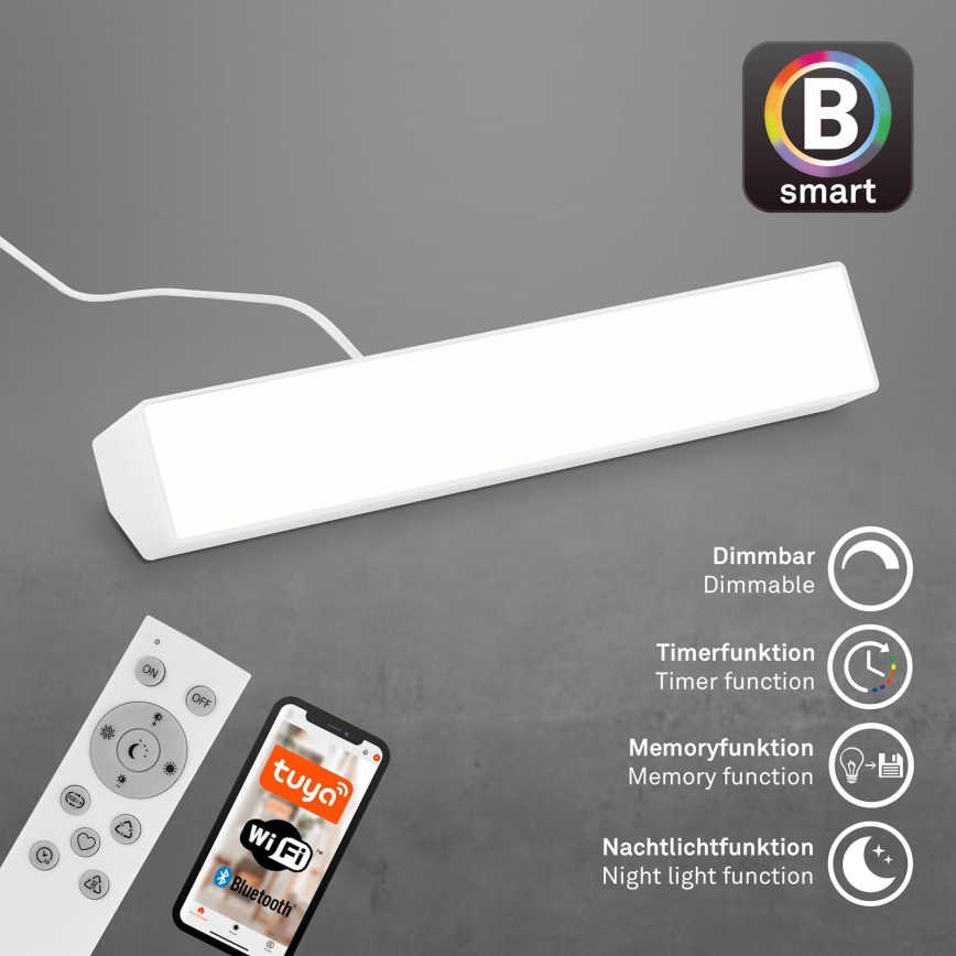 Brilo - LED RGBW Himmennettävä pöytävalaisin LED/9W/230V 3000-6500K Wi-Fi Tuya + kauko-ohjaus
