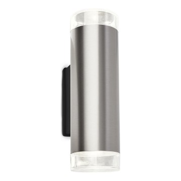 Brilo - LED-ulkoseinävalaisin 2xGU10/4,7W/230V IP44 4000K mattakromi