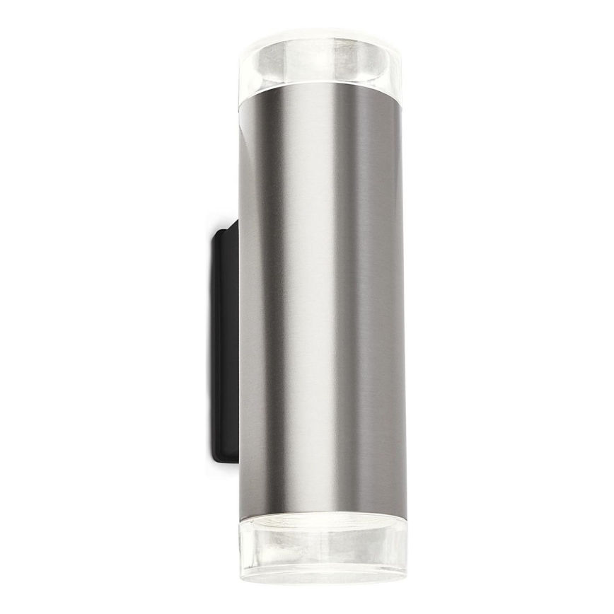Brilo - LED-ulkoseinävalaisin 2xGU10/4,7W/230V IP44 4000K mattakromi