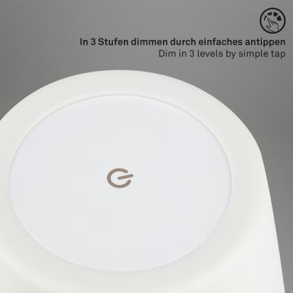 Brilo - LED Ulkotila himmennettävä rechargeable lamppu LED/3W/5V IP44