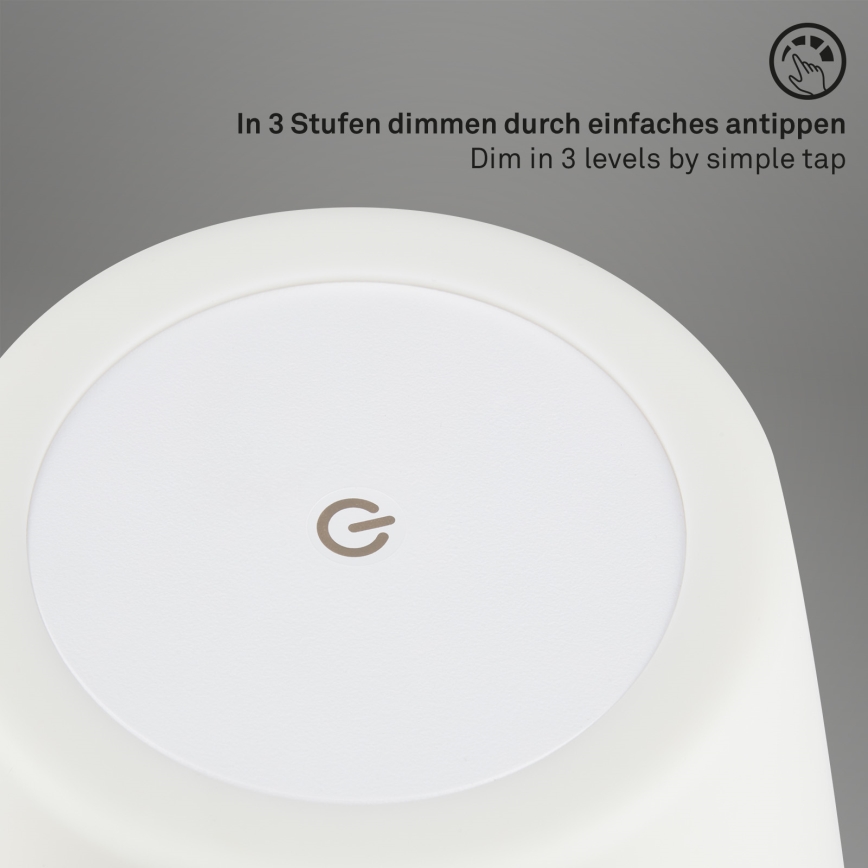 Brilo - LED Ulkotila himmennettävä rechargeable lamppu LED/3W/5V IP44
