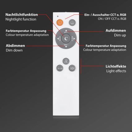 Brilo - LED RGB himmennettävä kattovalaisin LED/40W/230V 3000-6500K + kaukosäädin
