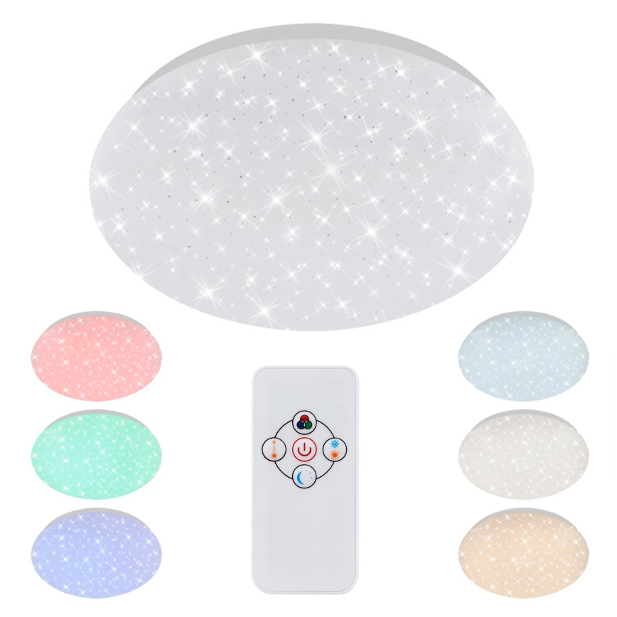 Brilo - RGBW Himmennettävä kattovalaisin STARRY SKY LED/10W/230V + kauko-ohjaus
