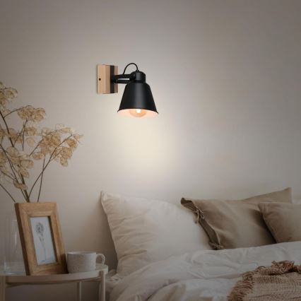 Brilo - Seinäkohdevalo TALLE  1xE27/40W/230V kumipuu