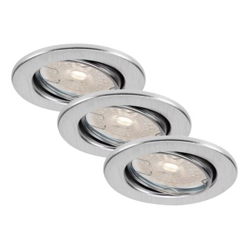 Brilo - SETTI 3x LED-himmennettävä kylpyhuoneen uppovalaisin DIMM LED/5,5W/230V IP23 mattakromi