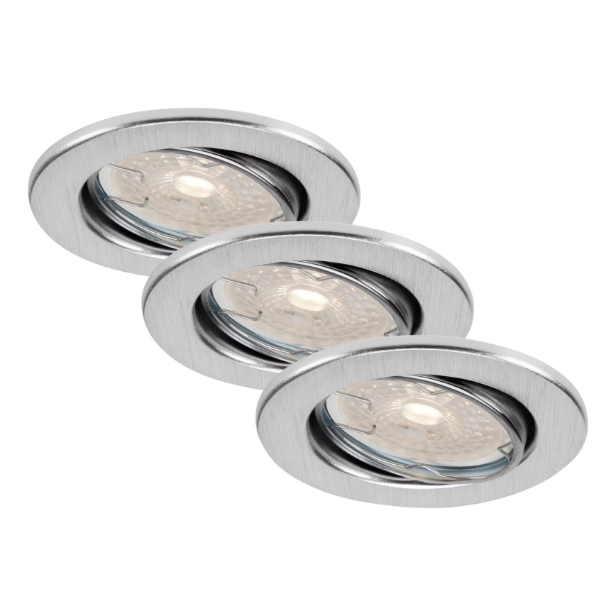 Brilo - SETTI 3x LED-himmennettävä kylpyhuoneen uppovalaisin DIMM LED/5,5W/230V IP23 mattakromi