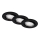 Brilo - SETTI 3x LED Kylpyhuoneen upotettava valo 1xGU10/5W/230V IP23 musta