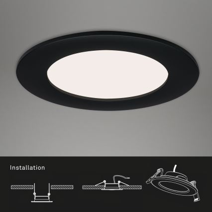 Brilo - SETTI 3x LED Kylpyhuoneen upotettava valo FLAT LED/7W/230V IP44