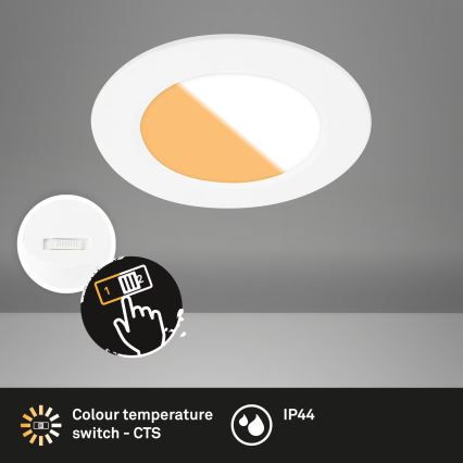 Brilo - SETTI 3x LED Kylpyhuoneen upotettava valo LED/4W/230V IP44 3000/4000K valkoinen