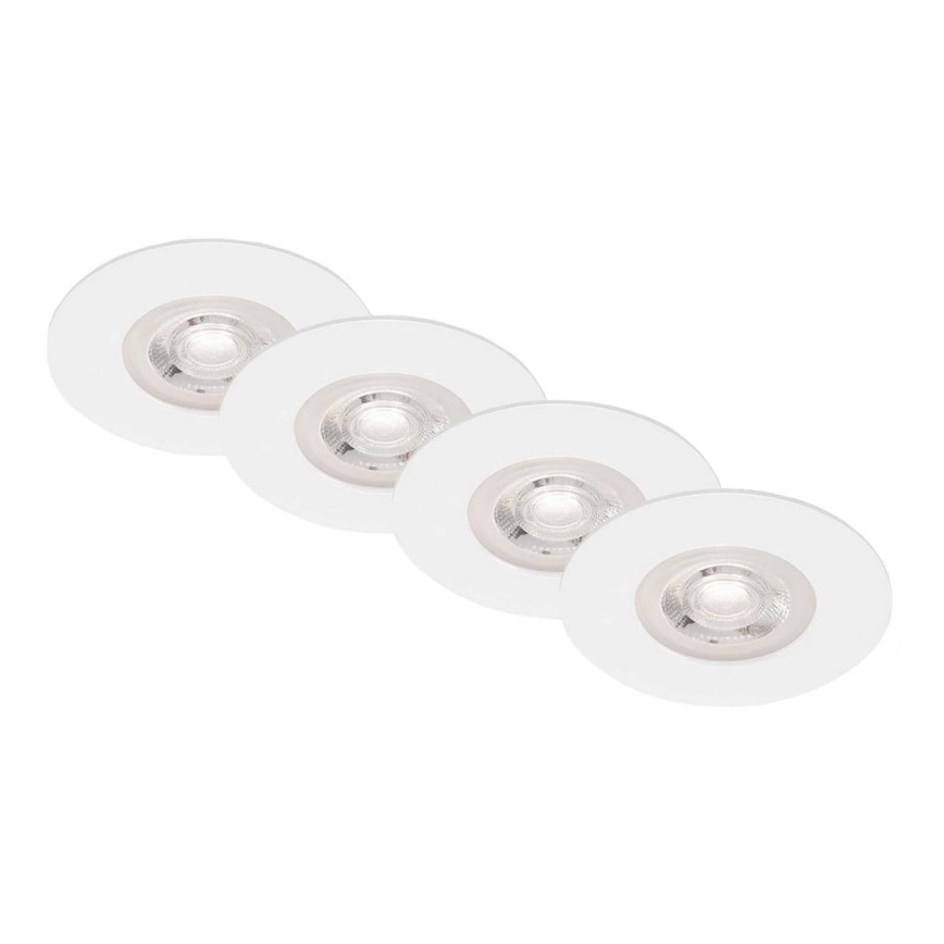 Brilo - SETTI 4x LED Kylpyhuoneen upotettava valo LED/4,9W/230V IP44 valkoinen