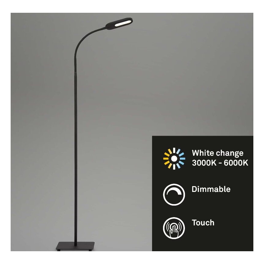 Briloner 1297-015 - LED Himmennettävä joustava lattialamppu LED/6,6W/230V 3000K/4000K/6000K