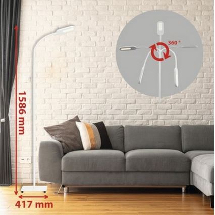 Briloner 1297-016 - LED Himmennettävä kosketus lattialamppu LED/8W/230V 3000/4000/6000K