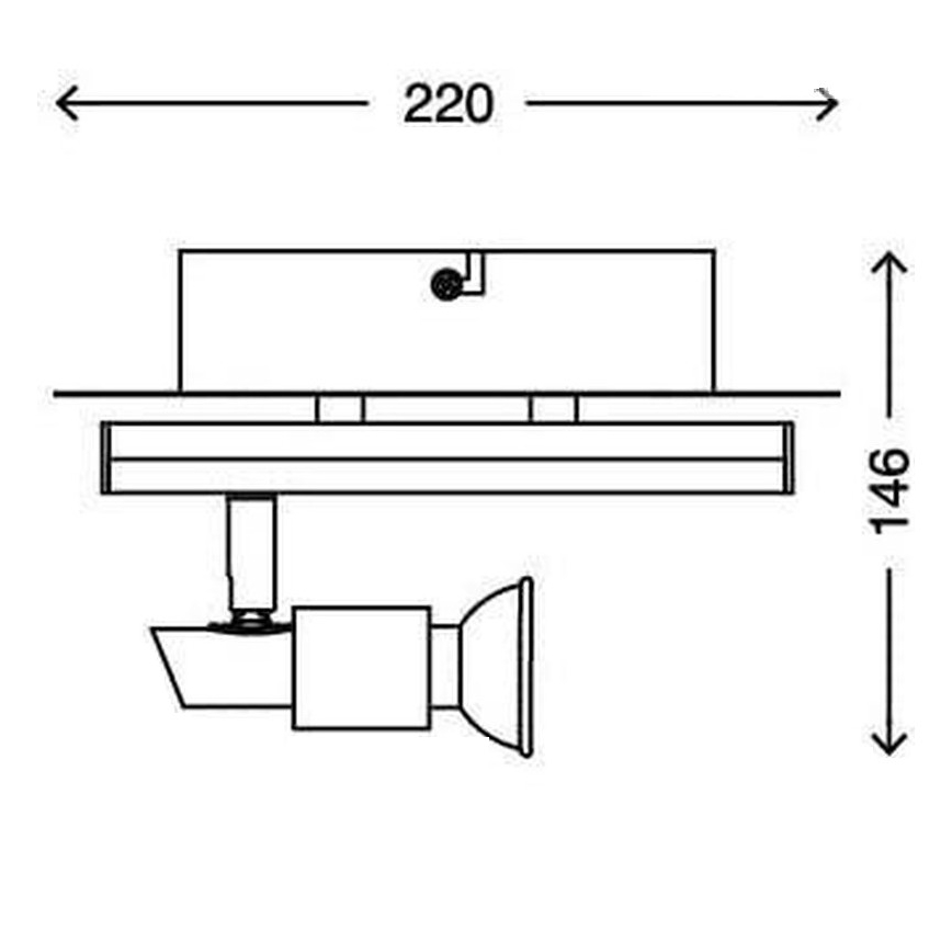 Briloner 2029-028 - LED -kohdevalo REN 1xGU10 / 3W / 230V + LED / 4W