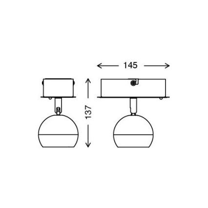 Briloner 2040-012 - LED RGB Himmennettävä kohdevalo 1xLED/3,3W/230V + kauko-ohjaus