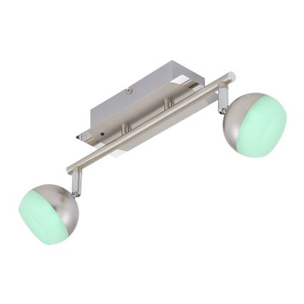 Briloner 2040-022 - LED RGB Himmennettävä kohdevalo 2xLED/3,3W/230V + Kauko-ohjaus