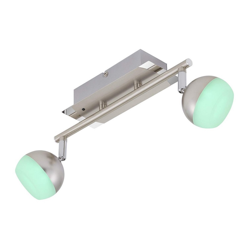 Briloner 2040-022 - LED RGB Himmennettävä kohdevalo 2xLED/3,3W/230V + Kauko-ohjaus