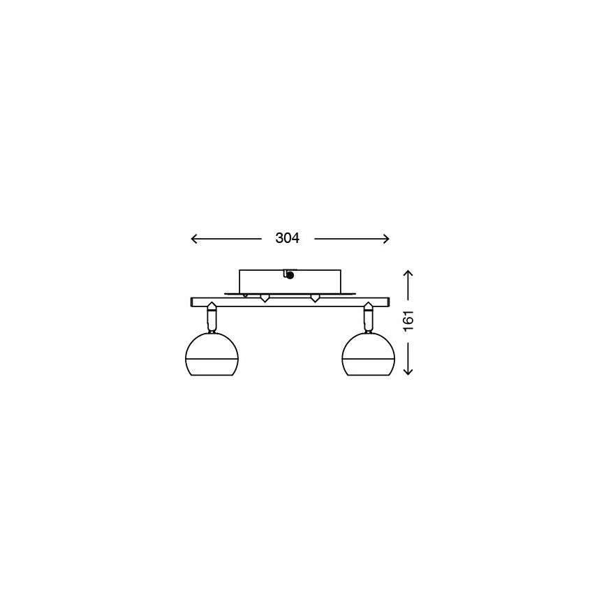 Briloner 2040-022 - LED RGB Himmennettävä kohdevalo 2xLED/3,3W/230V + Kauko-ohjaus